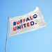 3x5' Buffalo United White Polyester Flag - Made in USA
