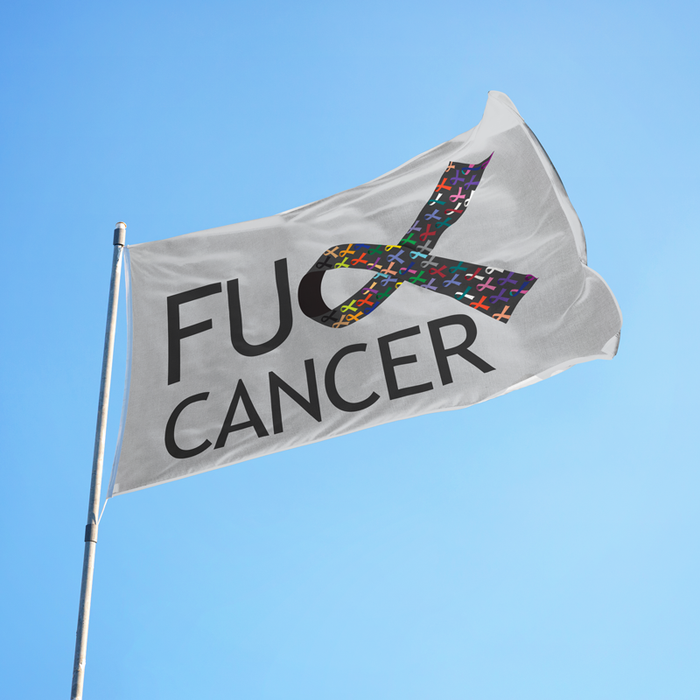 3x5' F Cancer Polyester Flag - Made in USA