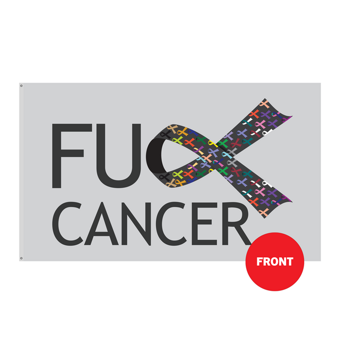 3x5' F Cancer Polyester Flag - Made in USA