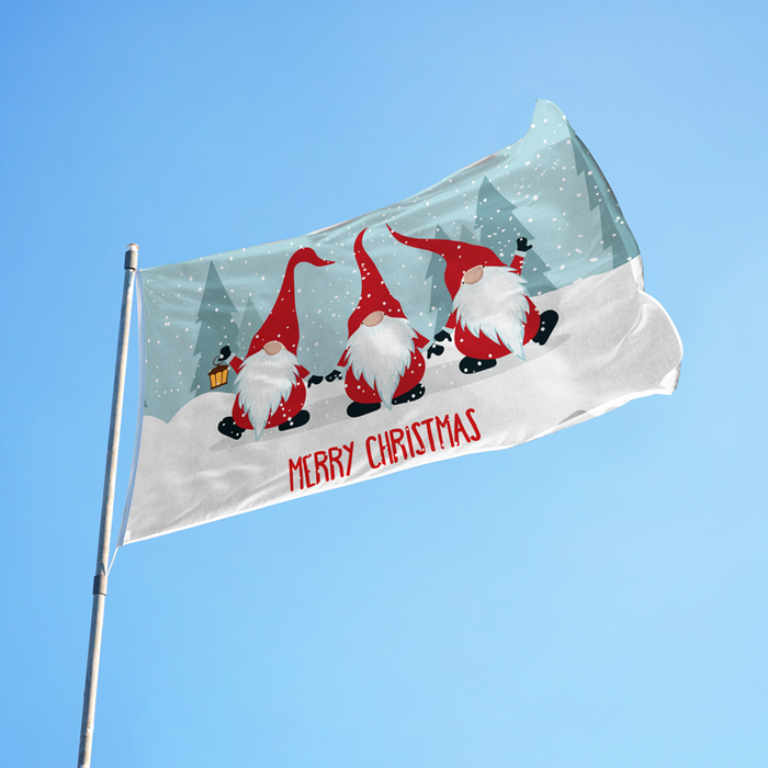 3x5' Christmas Gnomes Polyester Flag - Made in USA