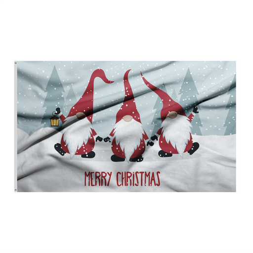 3x5' Christmas Gnomes Polyester Flag - Made in USA