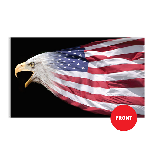 3x5' Fierce Eagle Polyester Flag - Made In USA