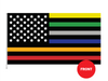 3x5' First Responder Thin Line Polyester Flag - Made in the USA