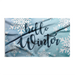 snowflakes on light blue background winter welcome polyester flag for flagpole