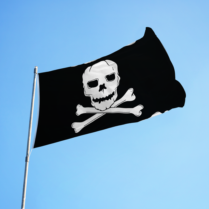 3x5' Jolly Roger Polyester Flag - Made in USA
