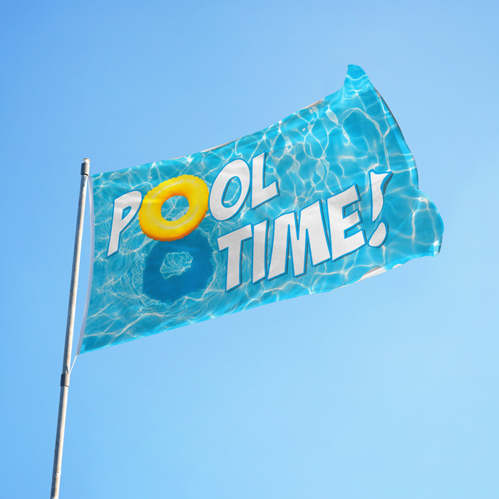 3x5' Pool Time Polyester Flag - Made in USA