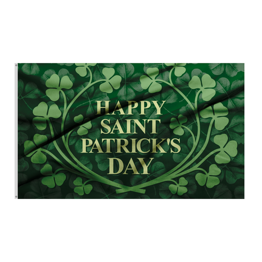 3x5' Happy Saint Patrick's Day Polyester Flag - Made in USA