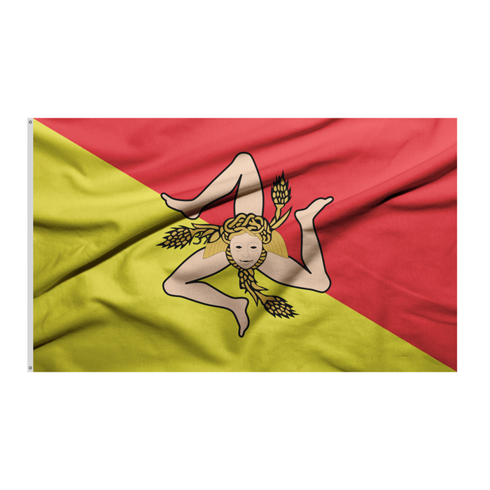 Sicily Polyester Flag - Made in USA - comes in 2x3' and 3x5'