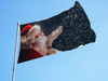 3x5' Snowy Santa Polyester Flag - Made in USA