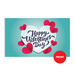 3x5' Teal Happy Valentine Day Polyester Flag - Made in USA
