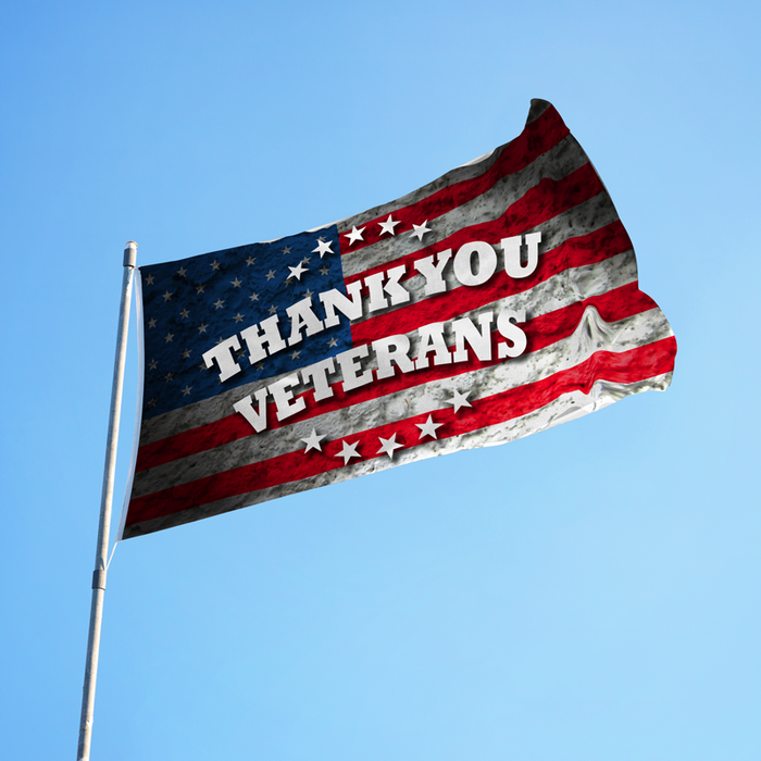 3x5' Thank You Veterans Polyester Flag - Made in USA
