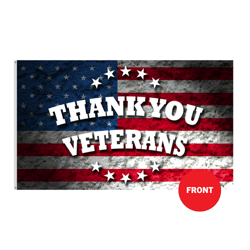 3x5' Thank You Veterans Polyester Flag - Made in USA