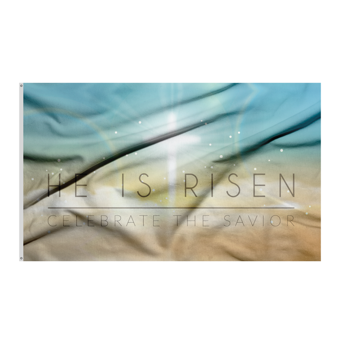 3x5' Celebrate the Savior Polyester Flag - Made in USA - "He Is Risen"