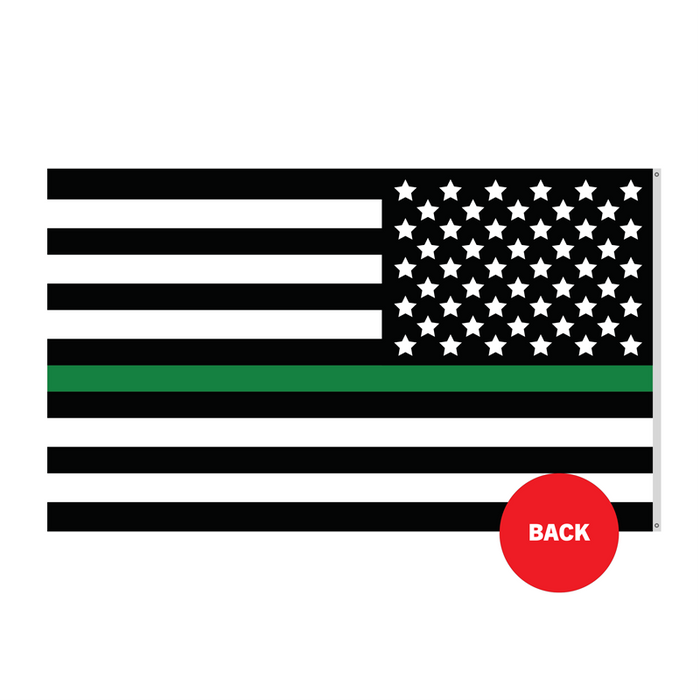 3x5' Thin Green Line Polyester Flag - Made In USA