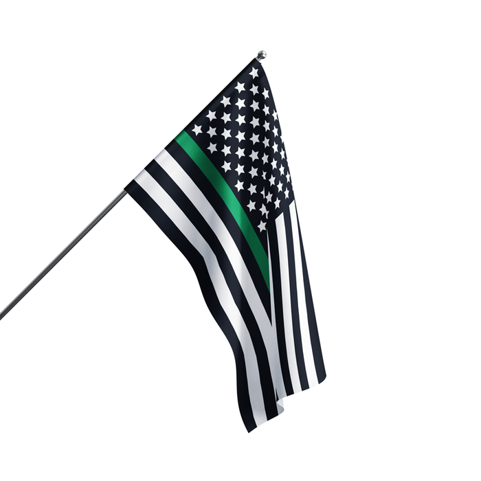 3x5' Thin Green Line Polyester Flag - Made In USA