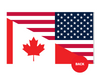 3x5' USA & Canada Polyester Flag - Made in USA