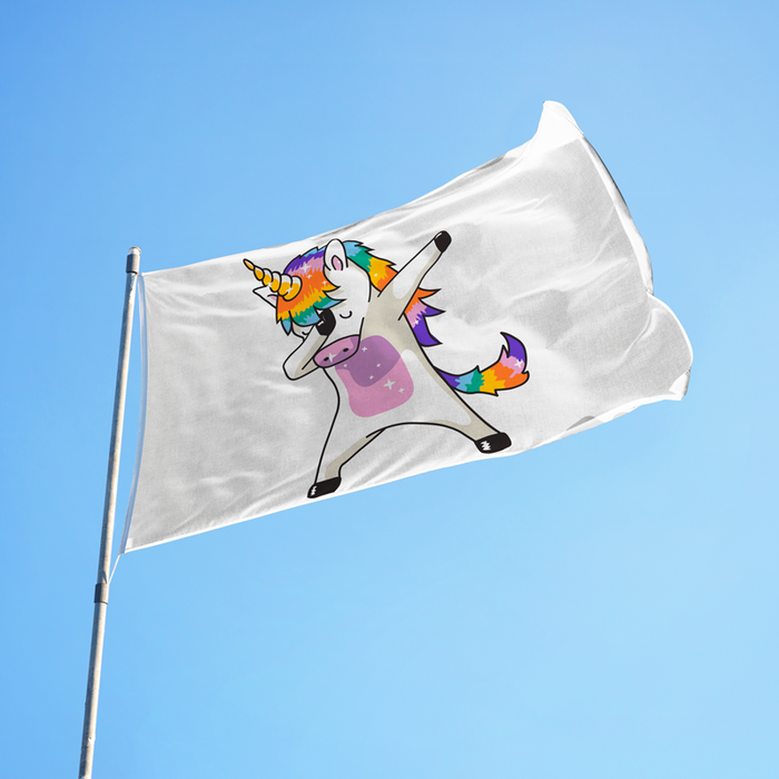 3x5' Unicorn Polyester Flag - Made in USA