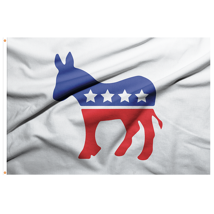 3'x5' Democratic Symbol Polyester Flag - Made in USA