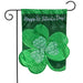 shamrock shaped flag with text saying "happy st.patrick's  day"