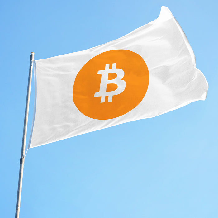 3x5' Bitcoin Polyester Flag - Official Logo - Made in USA