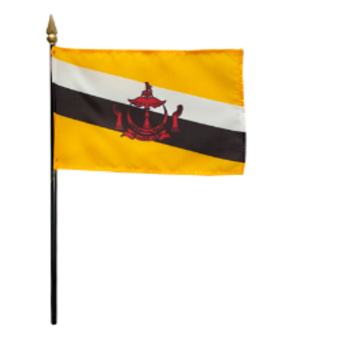 4x6" Brunei Stick Flag