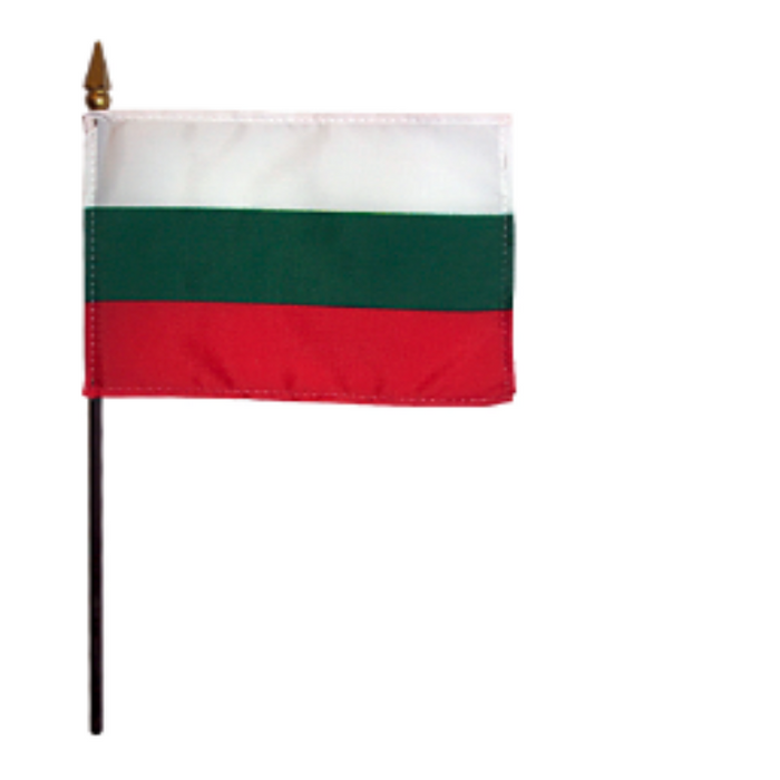 4x6" Bulgaria Stick Flag