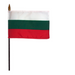 4x6" Bulgaria Stick Flag
