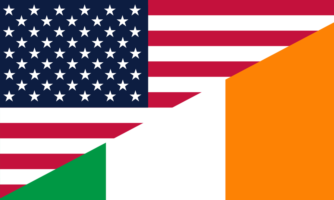 USA & Ireland Friendship Decal - Made in USA