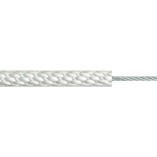1/4" White Wire Core Nylon Halyard for Flagpoles