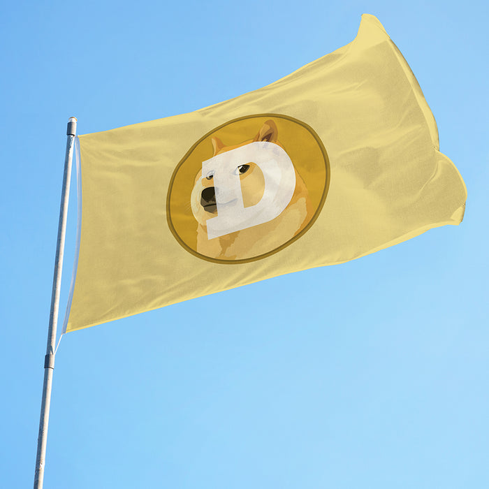 3x5' DOGE Flag - Dogecoin Logo - Color - Made in USA
