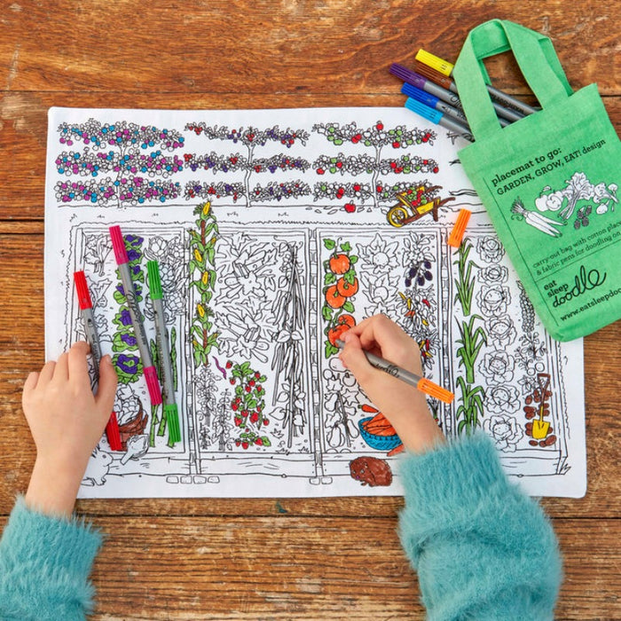 Garden, Grow, Eat! Placemat-To-Go teaches about fruits and vegetables 