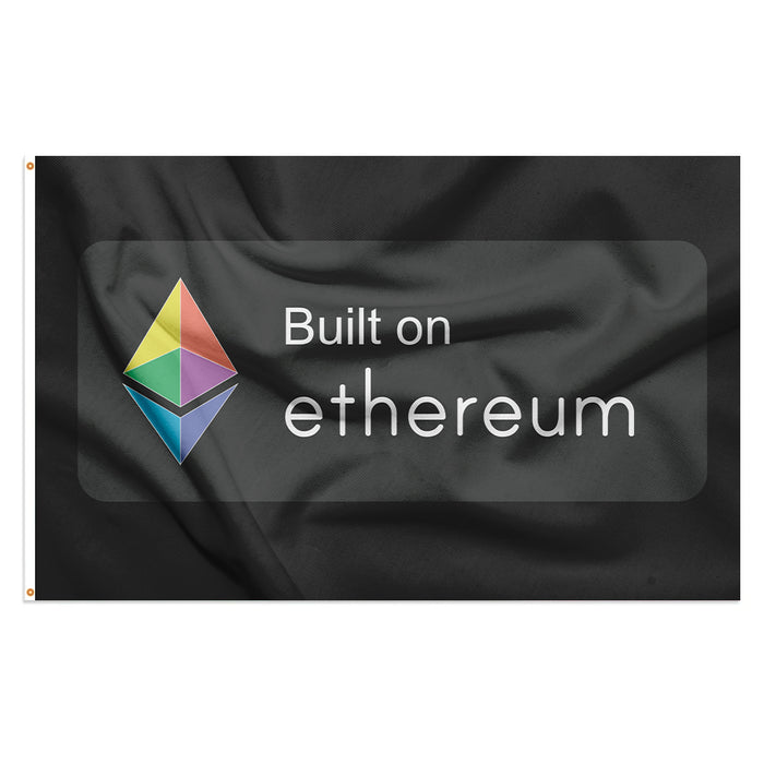 3x5' Ethereum Flag - Built on ETH - Dark - Made in USA
