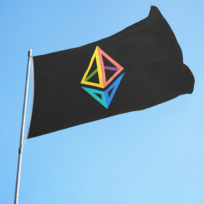 3x5' Ethereum Flag - ETH Diamond - Color