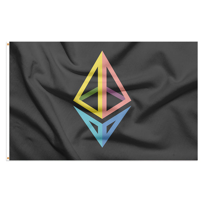 3x5' Ethereum Flag - ETH Diamond - Color
