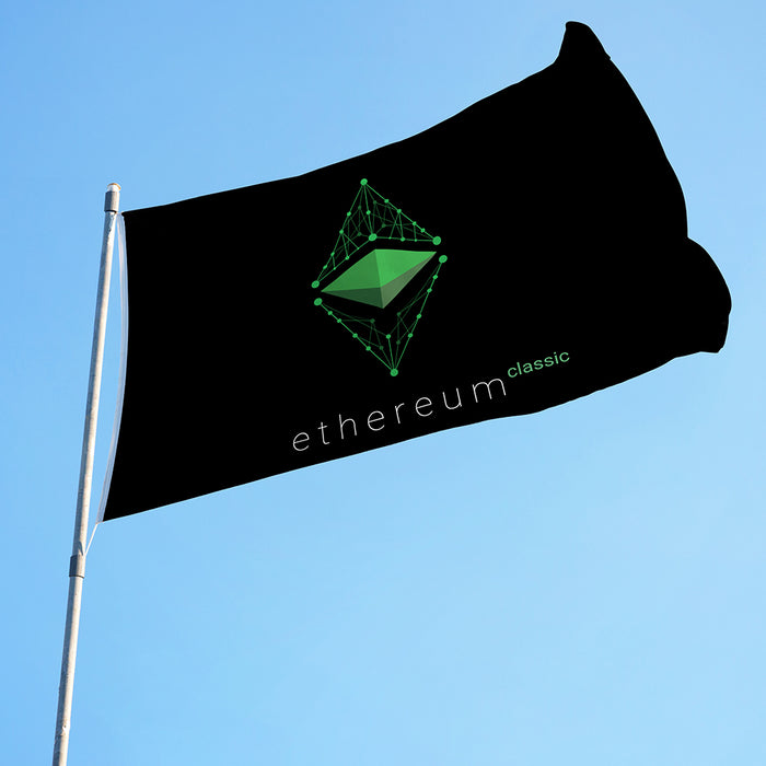3x5' Ethereum Classic Flag - ETC Portrait - Dark - Made in USA