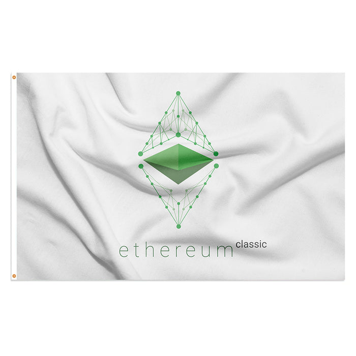 3x5' Ethereum Classic Flag - ETC Portrait - Light - Made in USA