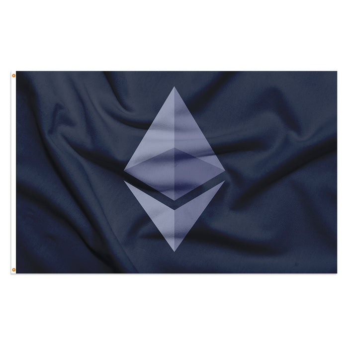 3x5' Ethereum Flag - ETH Diamond - Purple - Made in USA