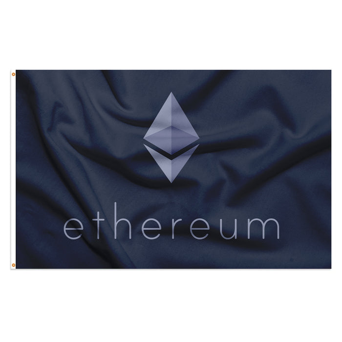3x5' Ethereum Flag - ETH Portrait - Purple - Made in USA