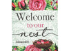 Welcome to Our Nest Joshua 24:15 Garden Flag is 13"x18"