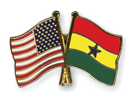 USA/Ghana Dual Flags Lapel Pin