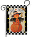 Jack-O-Lantern Witch Garden Flag