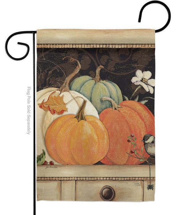 October Pumpkins Garden Flag