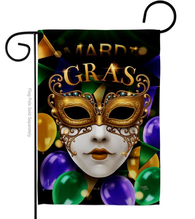 Mardi Gras Fat Tuesday Carnival Garden Flag