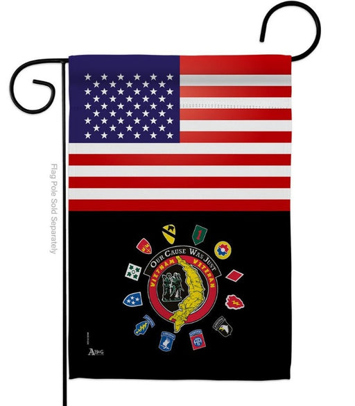 US & Vietnam Veteran Garden Flag
