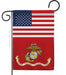 US & Marine Corps Garden Flag