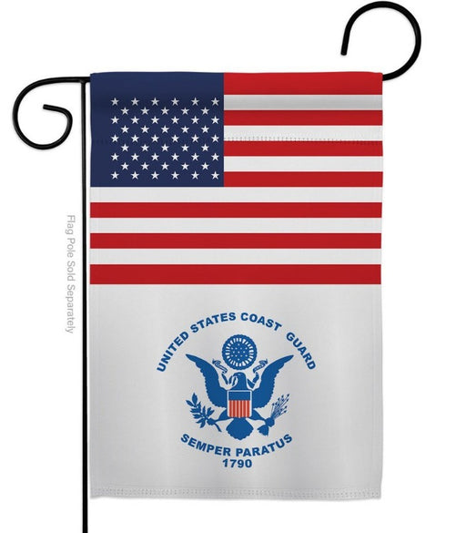 US & Coast Guard Garden Flag