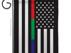 the US Thin Blue Green Red Line flag shows your support for Police, Military, and Fire personnel 