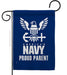 US Navy Proud Parent Garden Flag