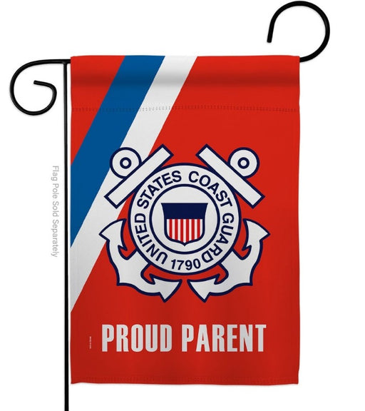 US Coast Guard Proud Parent Garden Flag