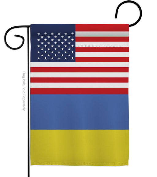 USA Ukraine Friendship Garden Flag
